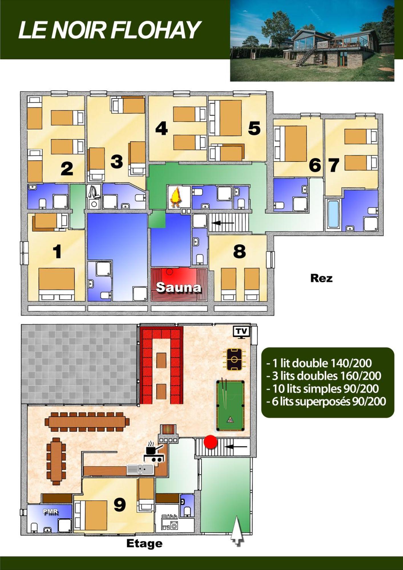 Вилла Le Noir Flohay 30 Pers - Malmedy, Vue, Wellness Экстерьер фото